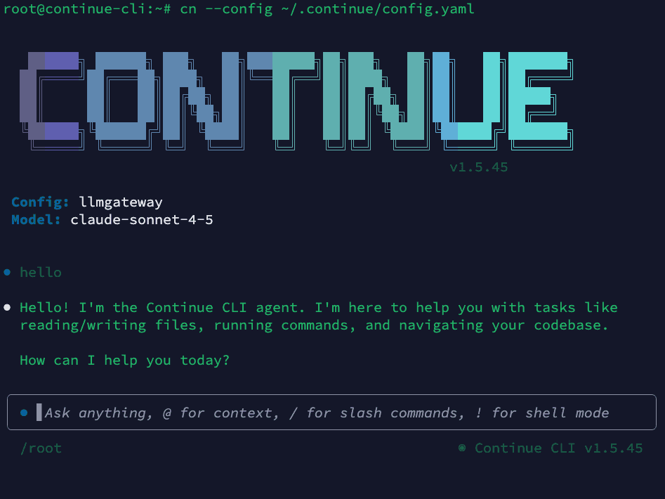 Continue CLI running with OffRail