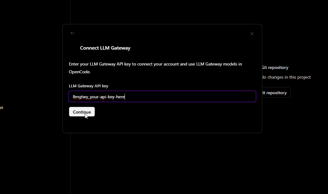 Connect OffRail — enter API key